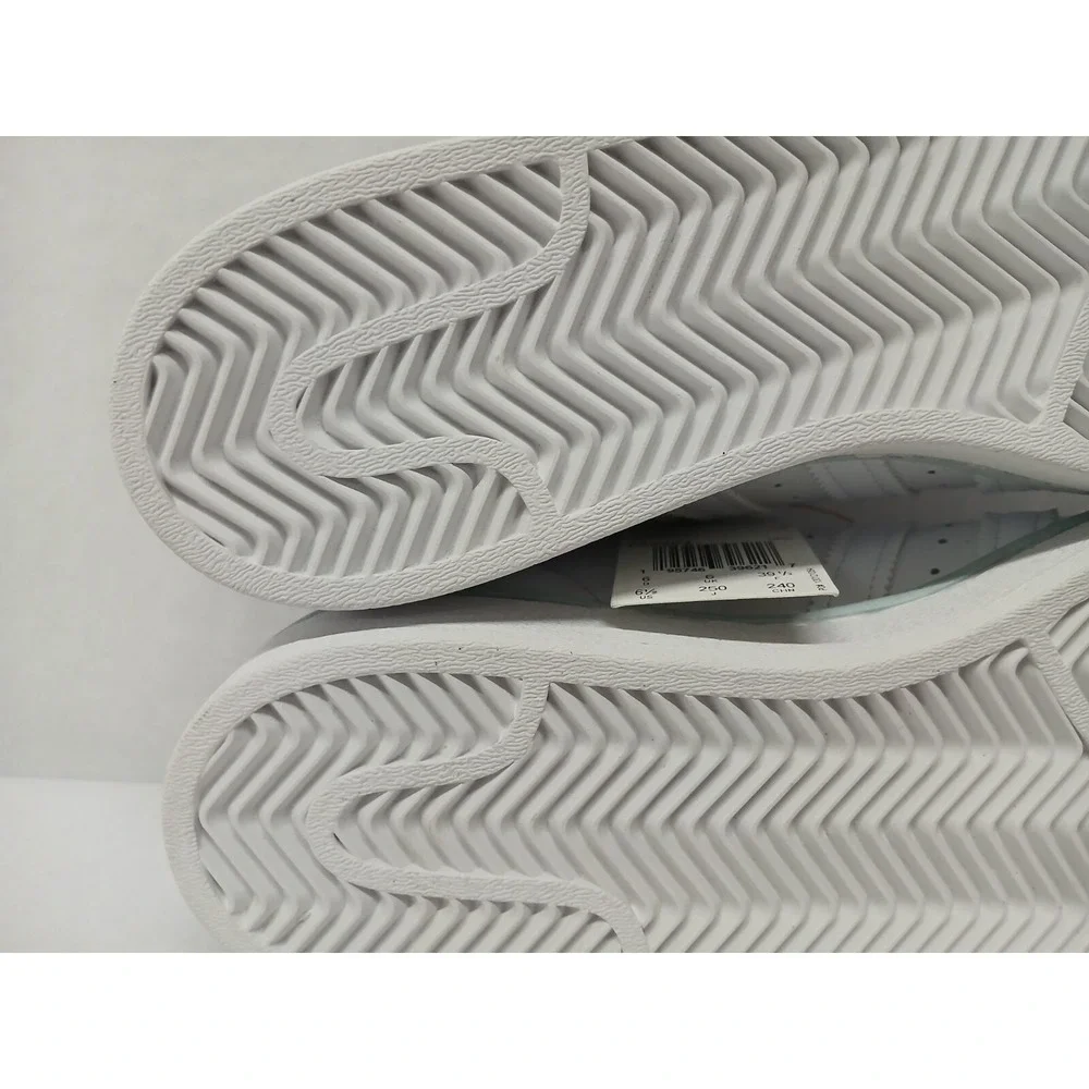 Adidas Kids Originals Superstar J Casual School‎ Shoes FZ6254 White Blue Sz 6.5
